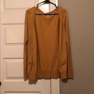 mustard cardigan